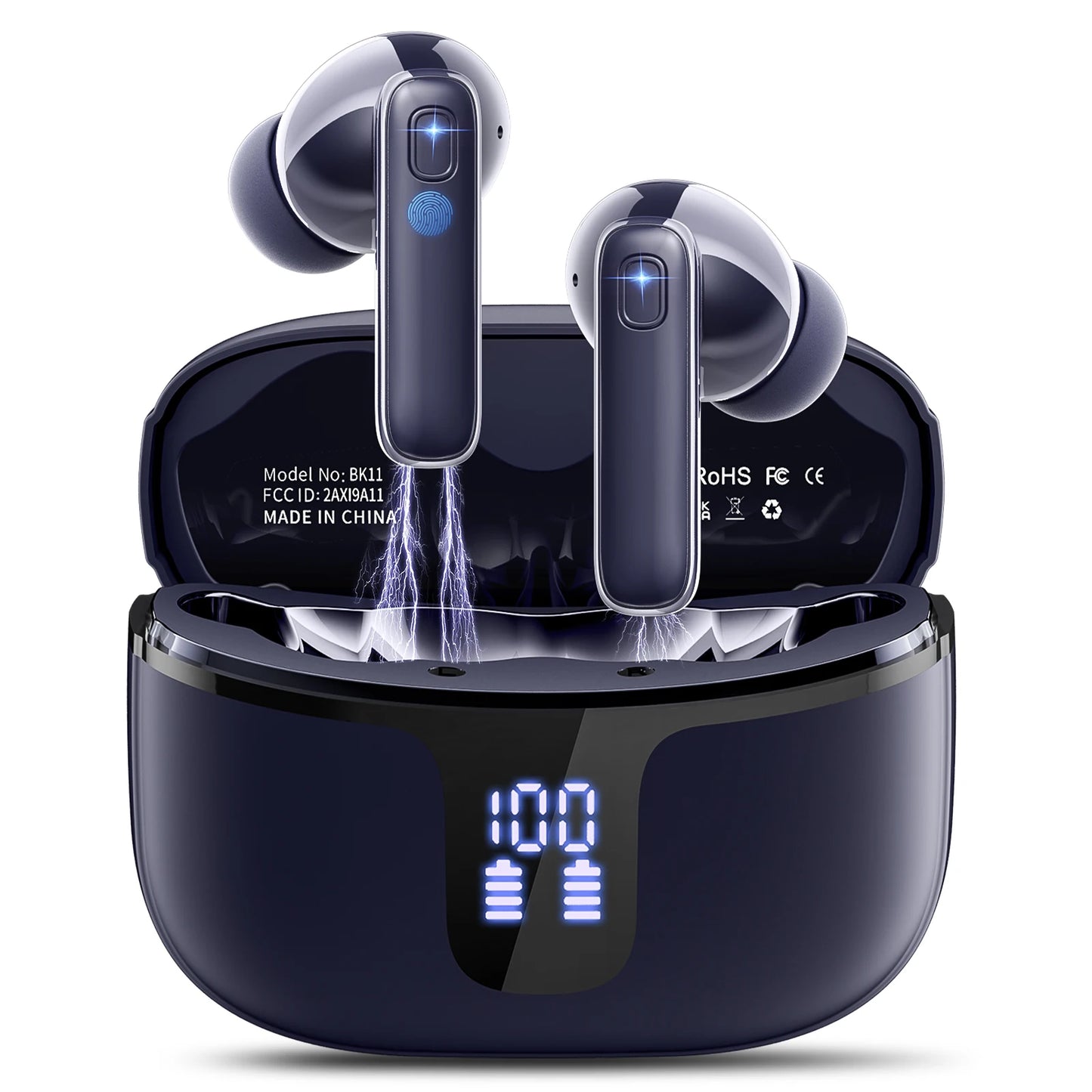 waterproof earbuds long battery life wireless charging 
