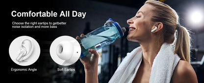 40 hours playtime wireless earphones for iOS and Android
