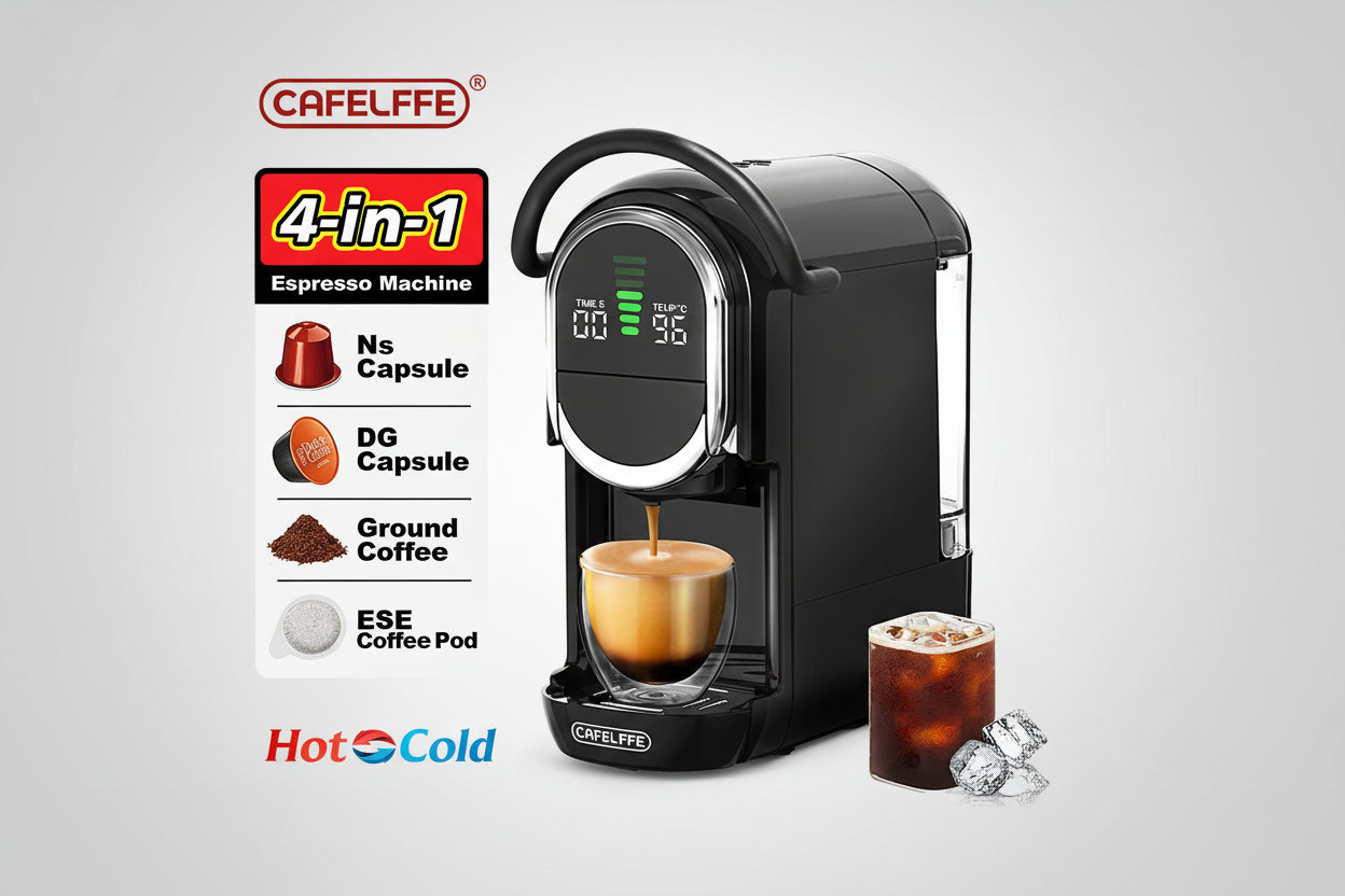 Compact 19Bar espresso and latte maker