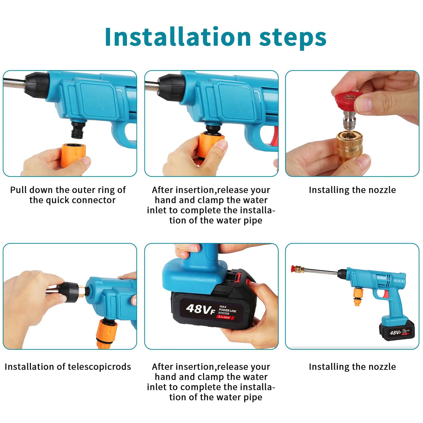 cordless pressure gun water for car, garden and bike  