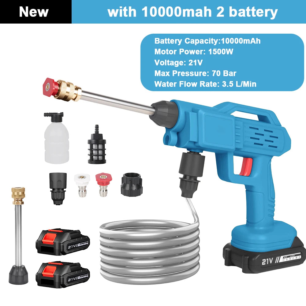 portable car wash pressure washer with hose and foam pot