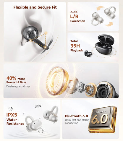 open ear design earbuds for outdoor awareness