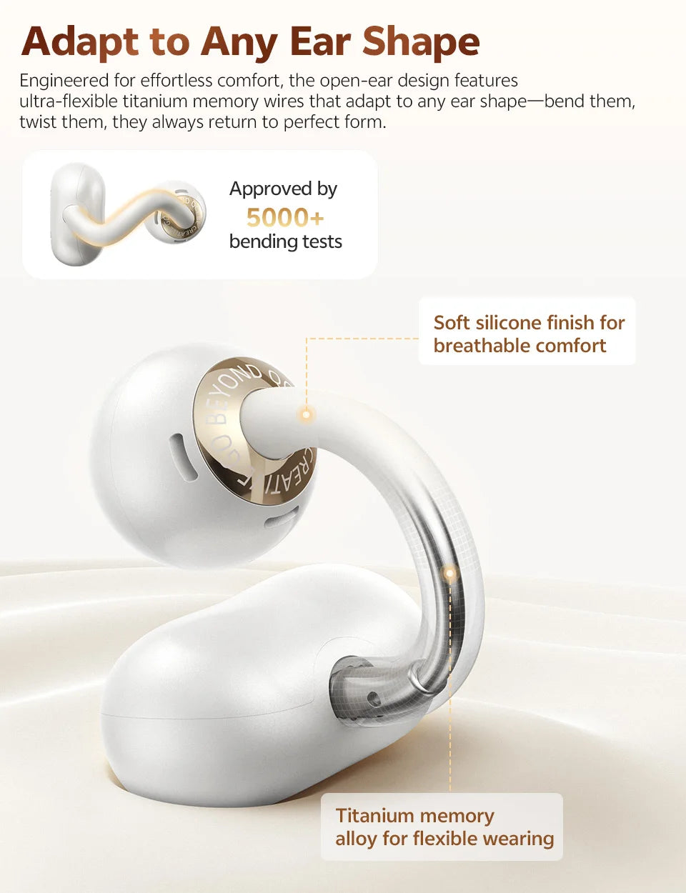 clip on wireless earbuds with 35 hour battery life