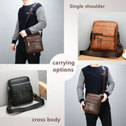 JEEP Buluo Men Leather Shoulder Cross-body Business Bag