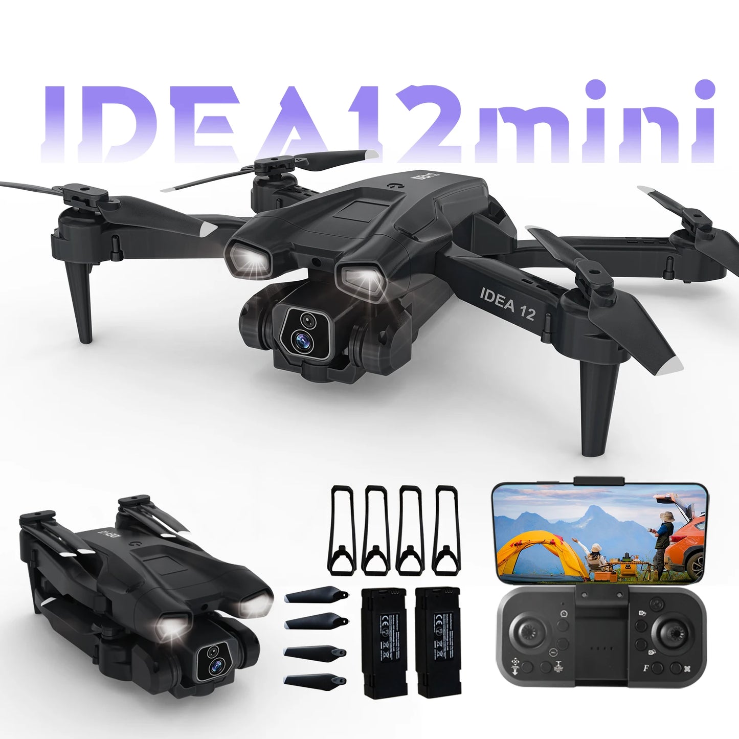 drone with gesture control and 360 flip stunt mode