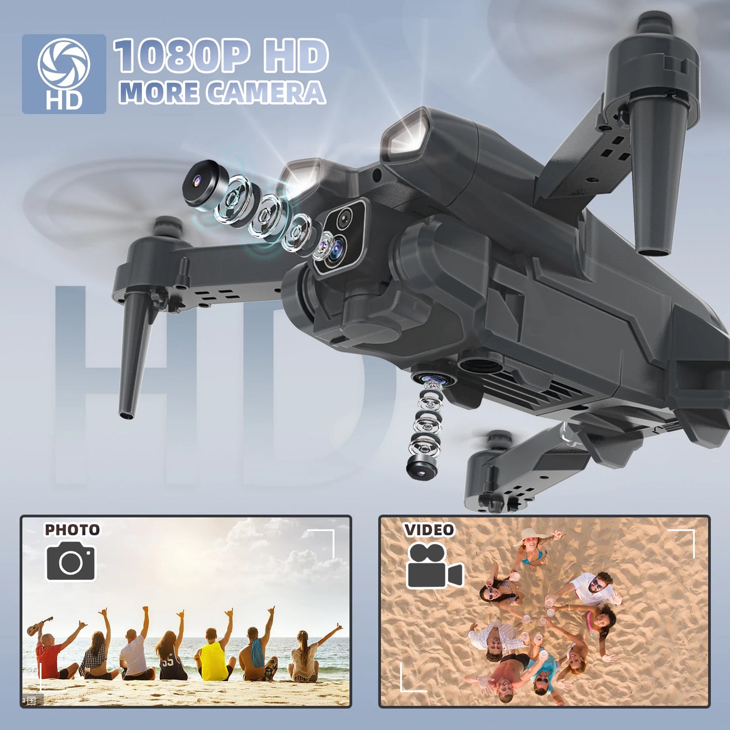 lightweight foldable drone with real time video transmission