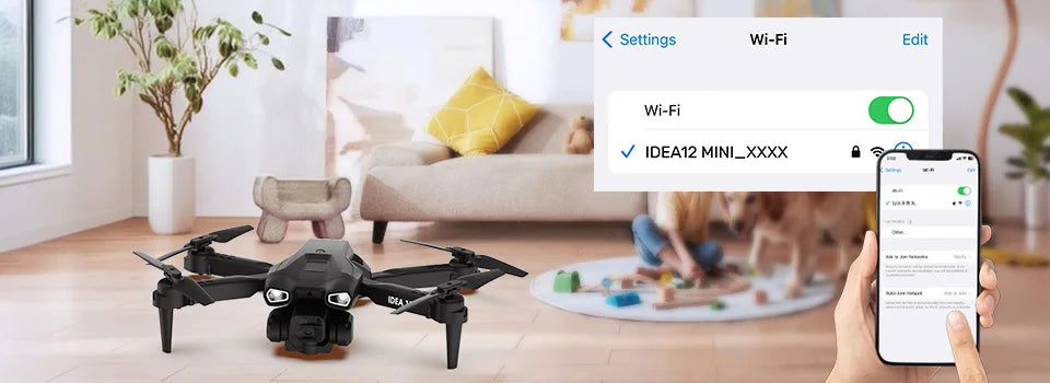 portable drone with WiFi FPV real time transmission