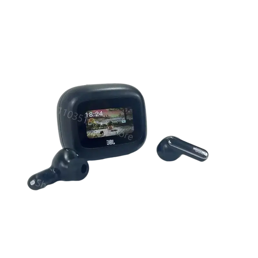 JBL Live Beam wireless earbuds with smart display case