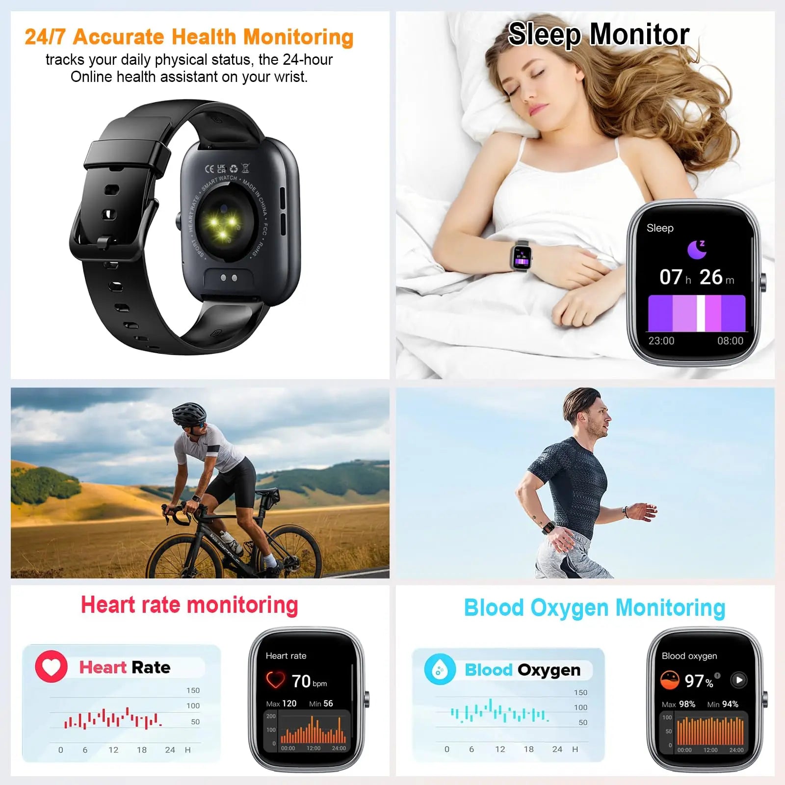 sports smartwatch with sleep tracking and GPS