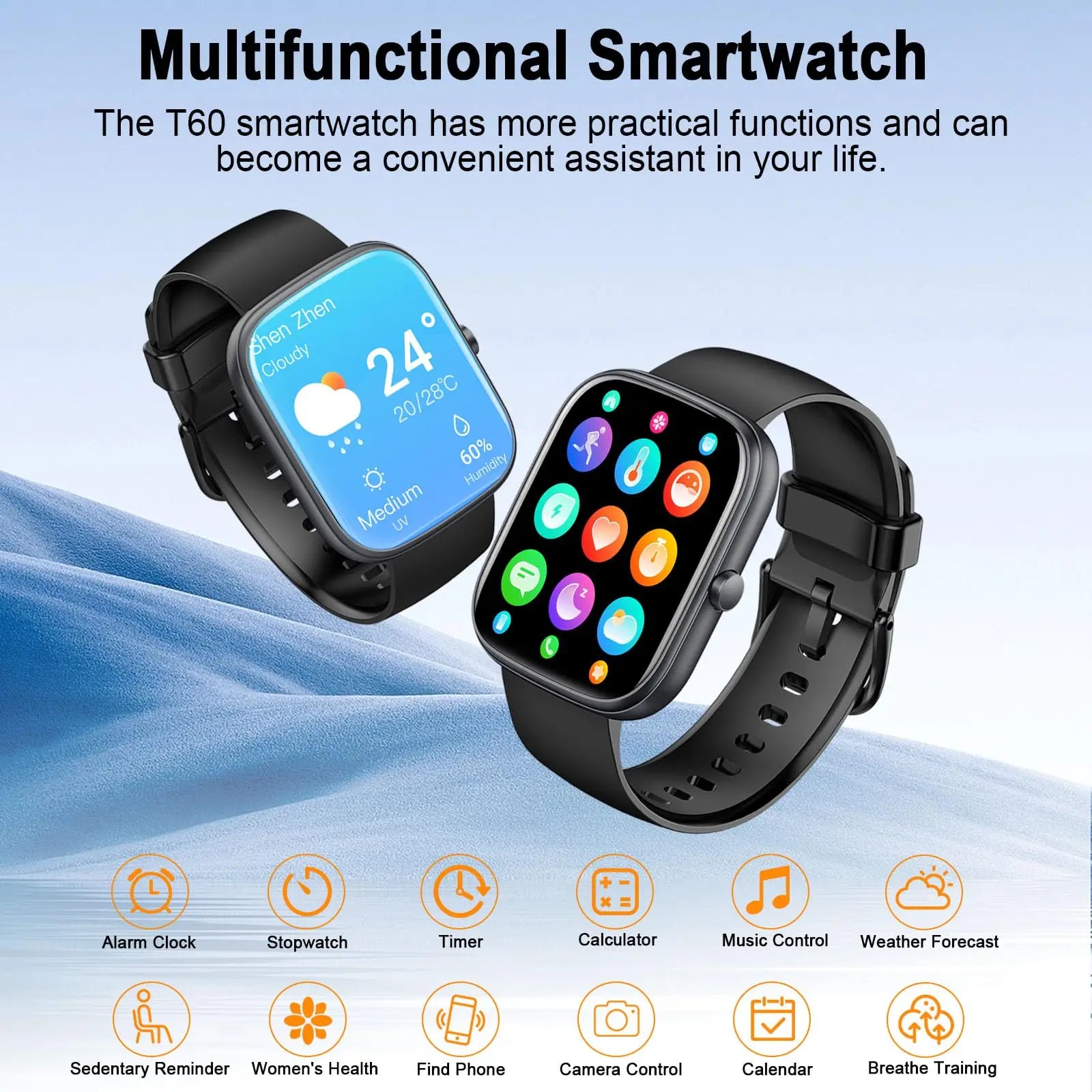 full touch screen smartwatch for android ios phones