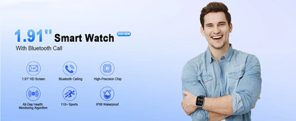smartwatch with heart rate sleep monitor and 110 sports modes
