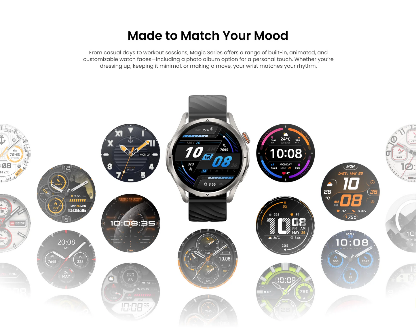 Smart watch heart rate monitor 