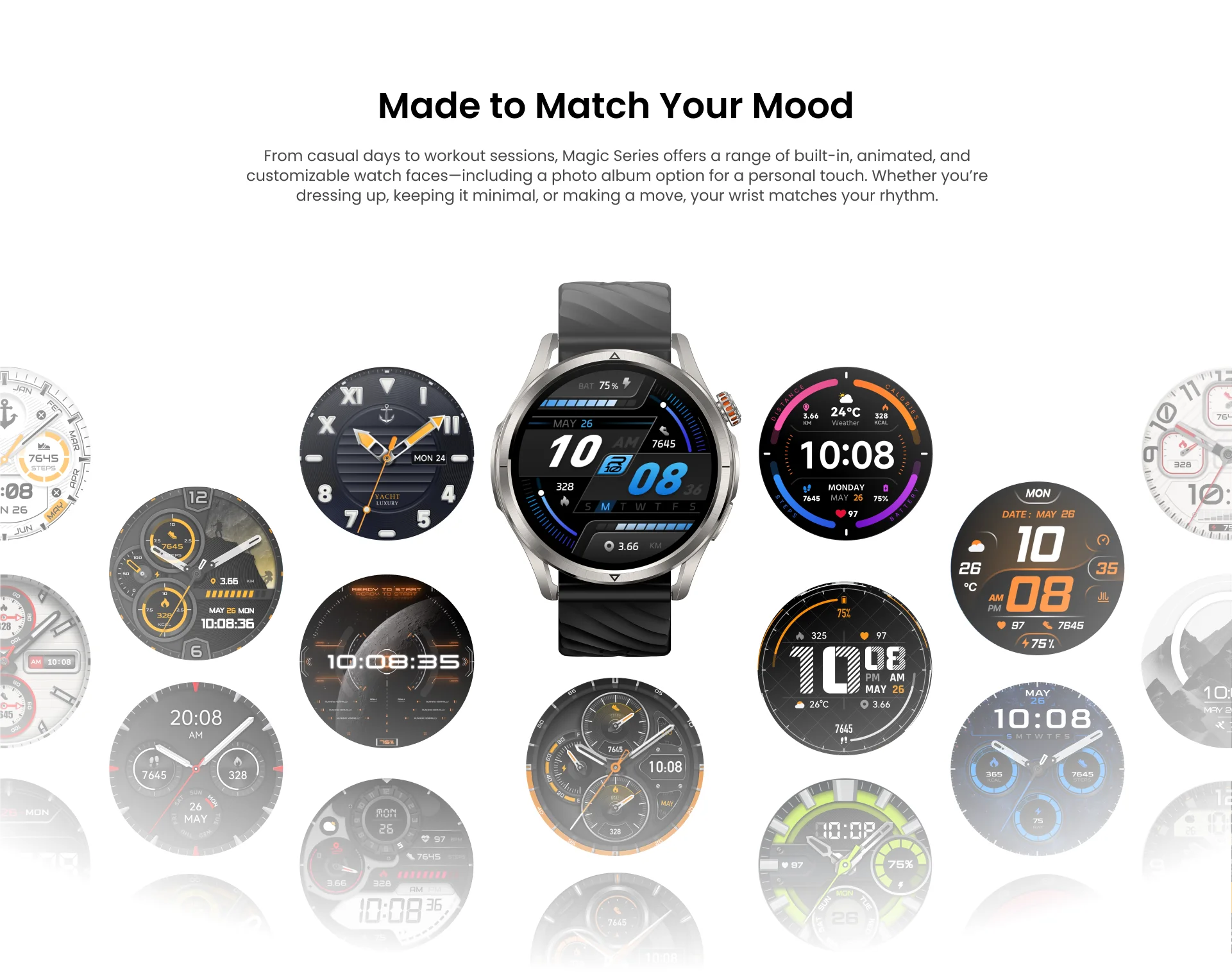Smart watch heart rate monitor 