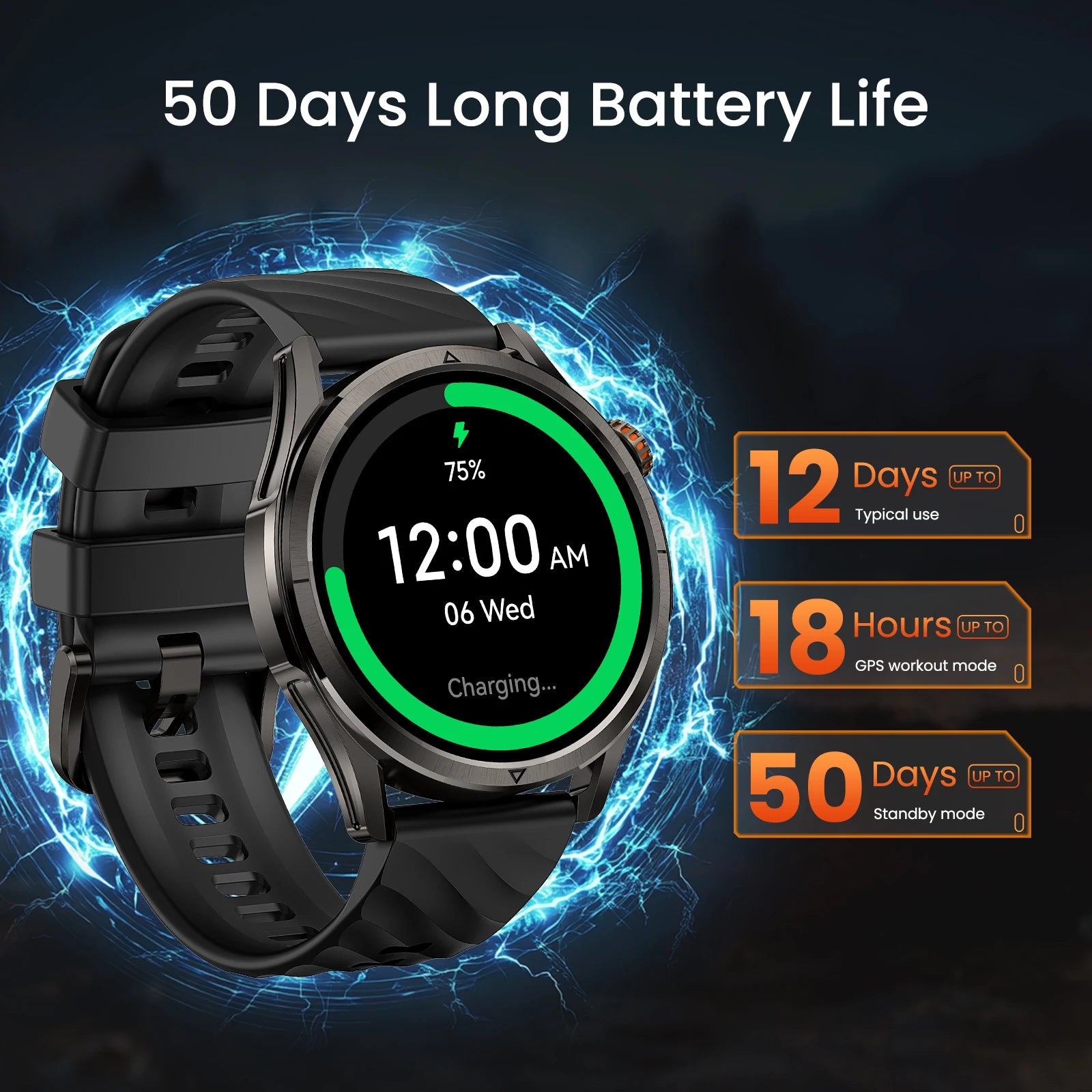 outdoor GPS smartwatch with compass altimeter barometer