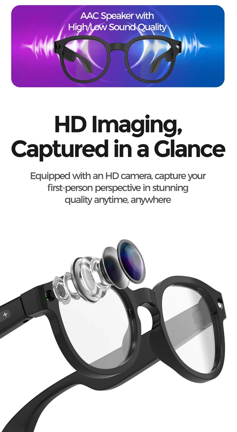 bluetooth smart glasses with audio