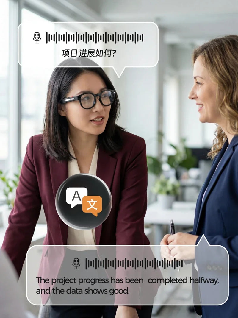 lenovo ai smart glasses with 4k video recording and translation