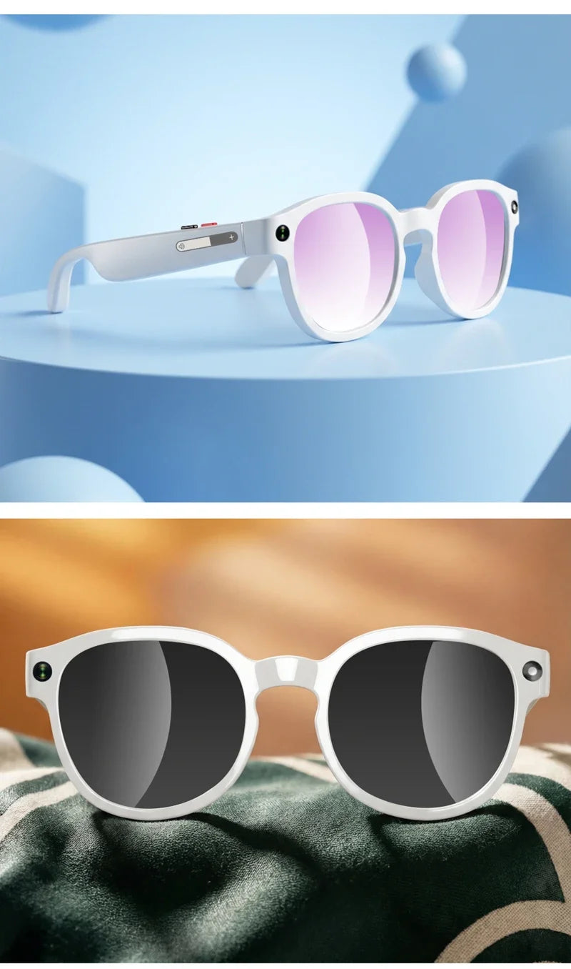 4k smart glasses with internal storage and bluetooth connectivity