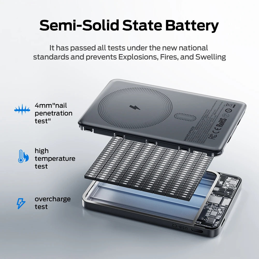 magnetic power bank iphone fast charging portable
