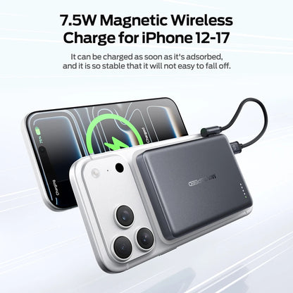5000mah wireless powerbank usb c pd fast charge