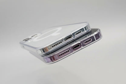 shockproof transparent iPhone case with magnetic ring