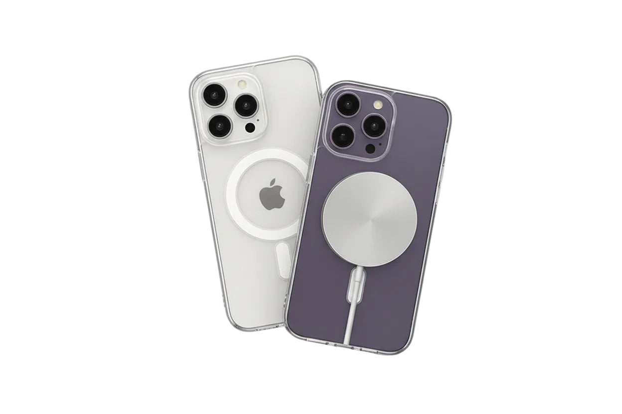 clear MagSafe wireless charging case for iPhone series