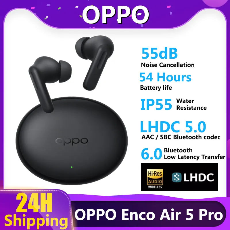 54 hour battery oppo  earbuds active noise cancellation