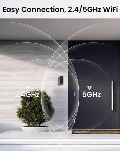Video Doorbell Camera Wireless WiFi PIR Motion Detection Alexa 5MP