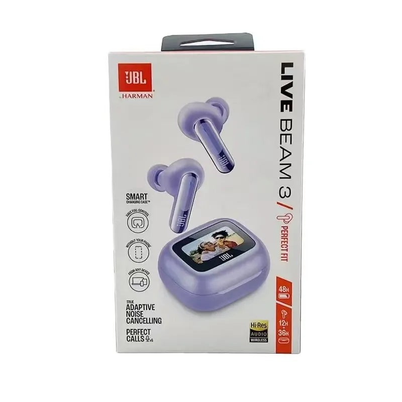 JBL Live Beam 3 True wireless noise cancelling enclosed earbuds, 6 microphones for perfect communication, IP55 waterproof