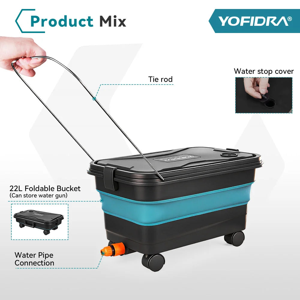 Yofidra 200Bar Cordless Pressure Washer Brushless 21V Car Jet
