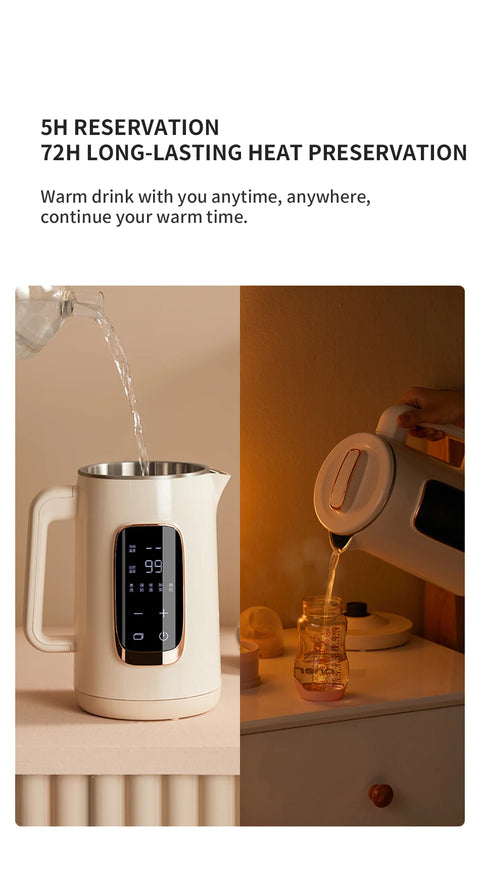 Stainless steel integrated Electric kettle adjustable temperature