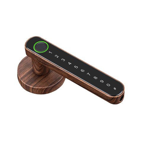 Smart Door Handle Fingerprint Password Digital Lock Tuya App Keyless