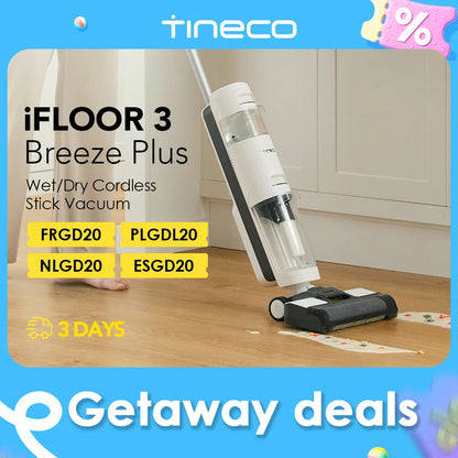Tineco I Floor 3 Breeze Aspirapolvere/Secco Senza Fili, Pulitore e Lavapavimenti per Pavimenti Duri in un Unico Passaggio