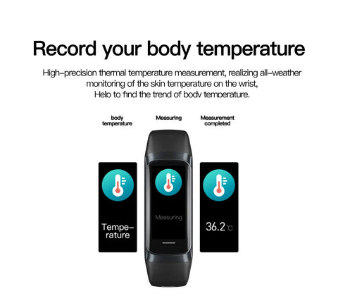 LIGE Amoled Heart Rate Blood Waterproof Smartwatch