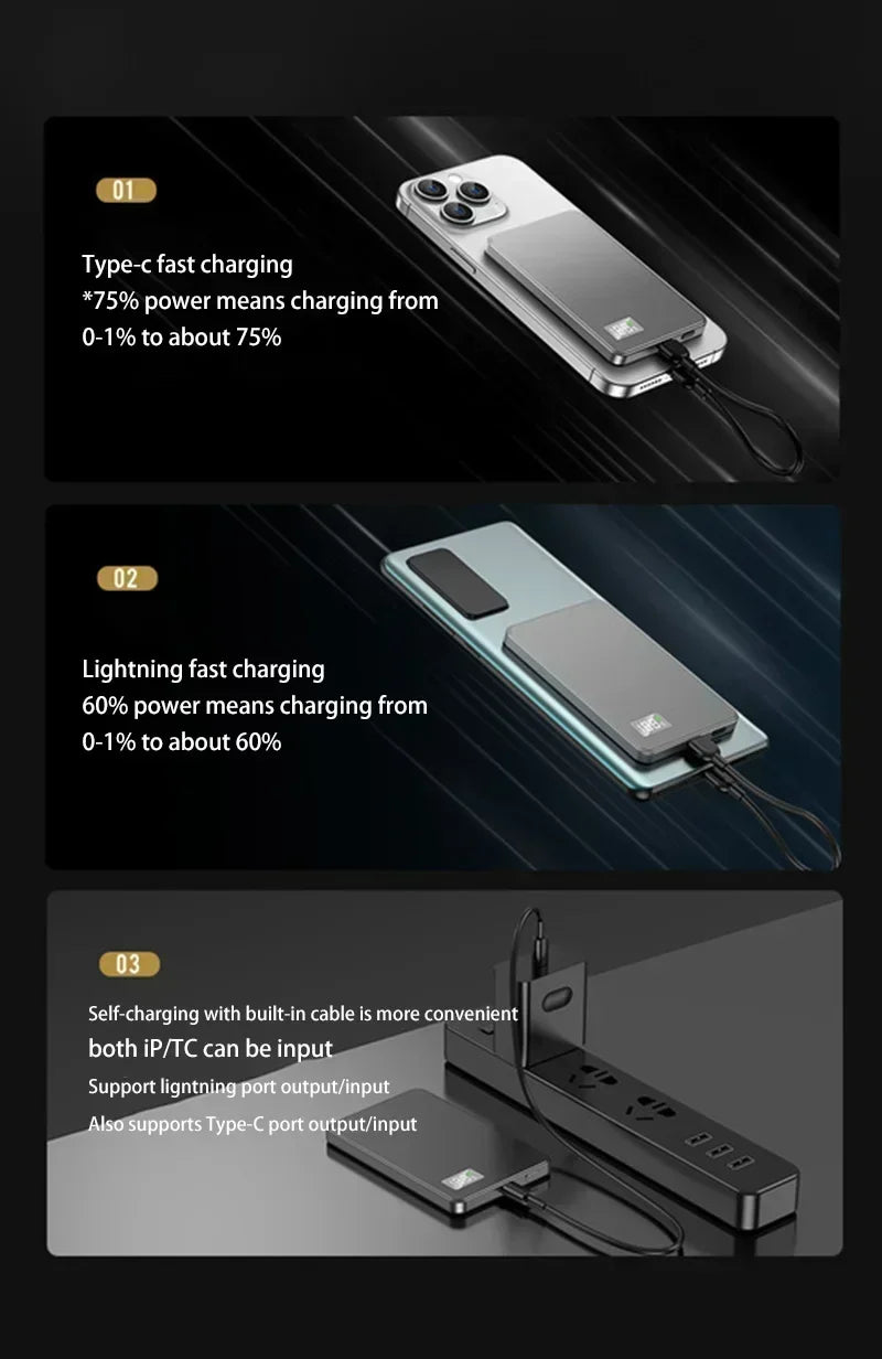 Magnetic Wireless Power Bank 50000mAh PD22.5W Fast Charge