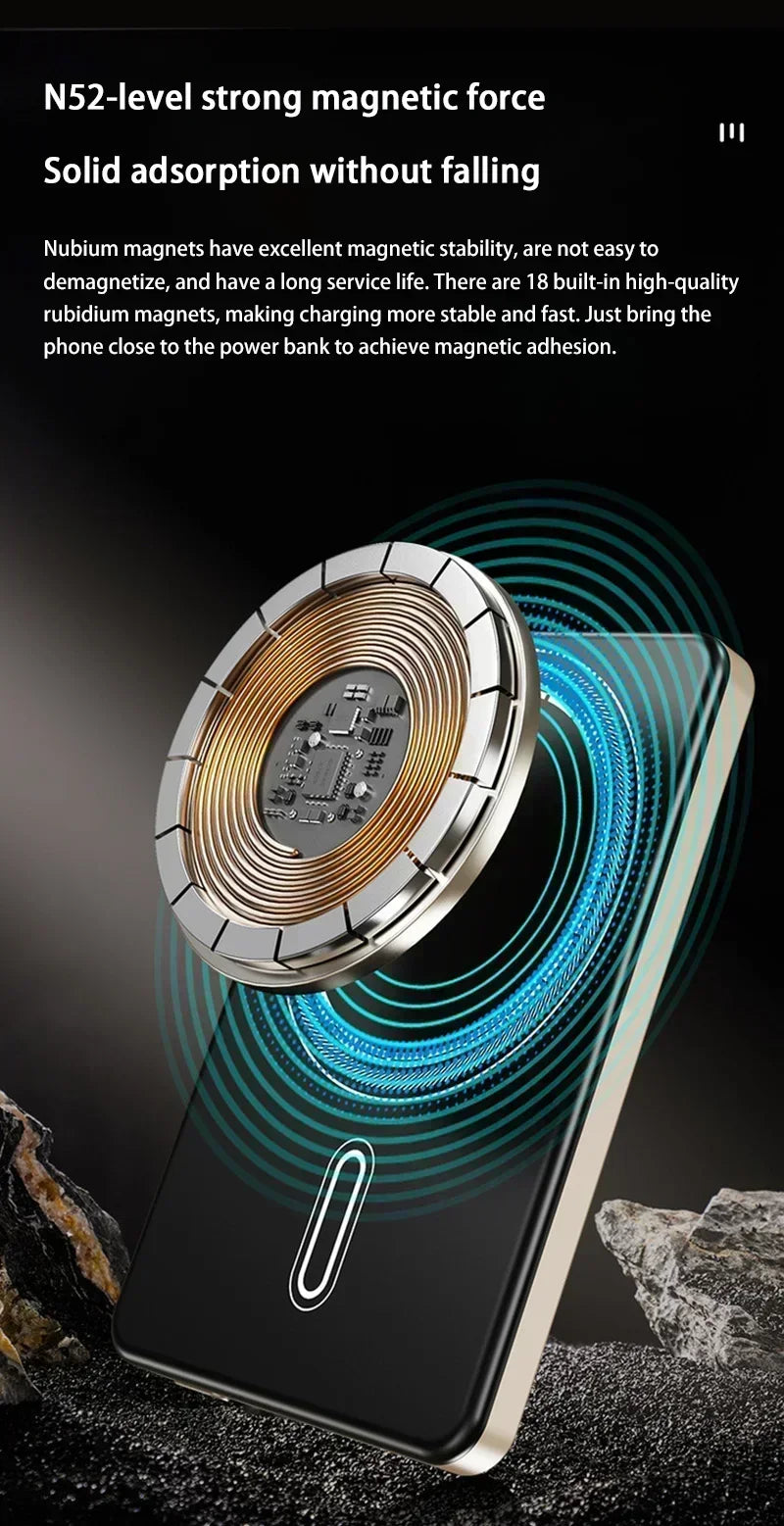 Magnetic Wireless Power Bank 50000mAh PD22.5W Fast Charge