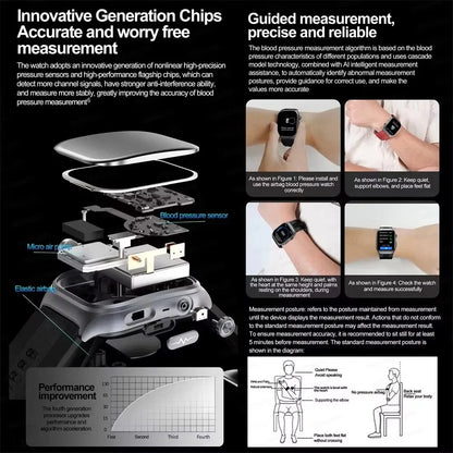 Smartwatch with Air Pump Sensor – Micro Health Examination & Sport Fitness Tracker