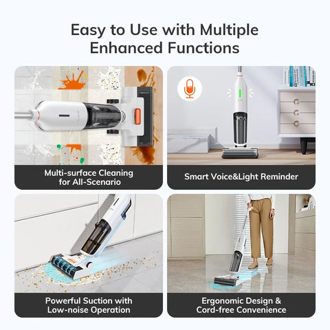 ILIFE W90 Cordless Wireless Wet Dry Smart Mop Washing