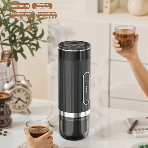 Portable Italian Espresso Machine 3-in-1 Capsule Powder Electric Outdoor