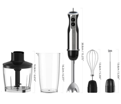 Wancle Electric Immersion Hand Blender Mixer 1000W 5 in 1