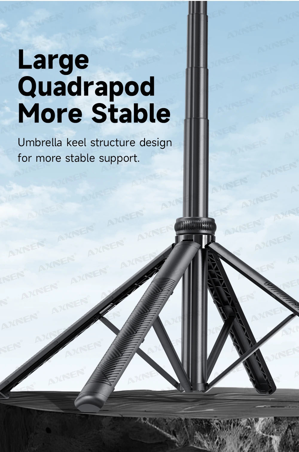 AI Face Tracking Tripod Selfie Stick with Bluetooth Remote