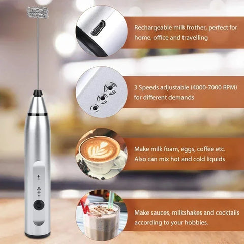 Xiaomi Wireless Milk Frothers Electric Handheld Blender With USB