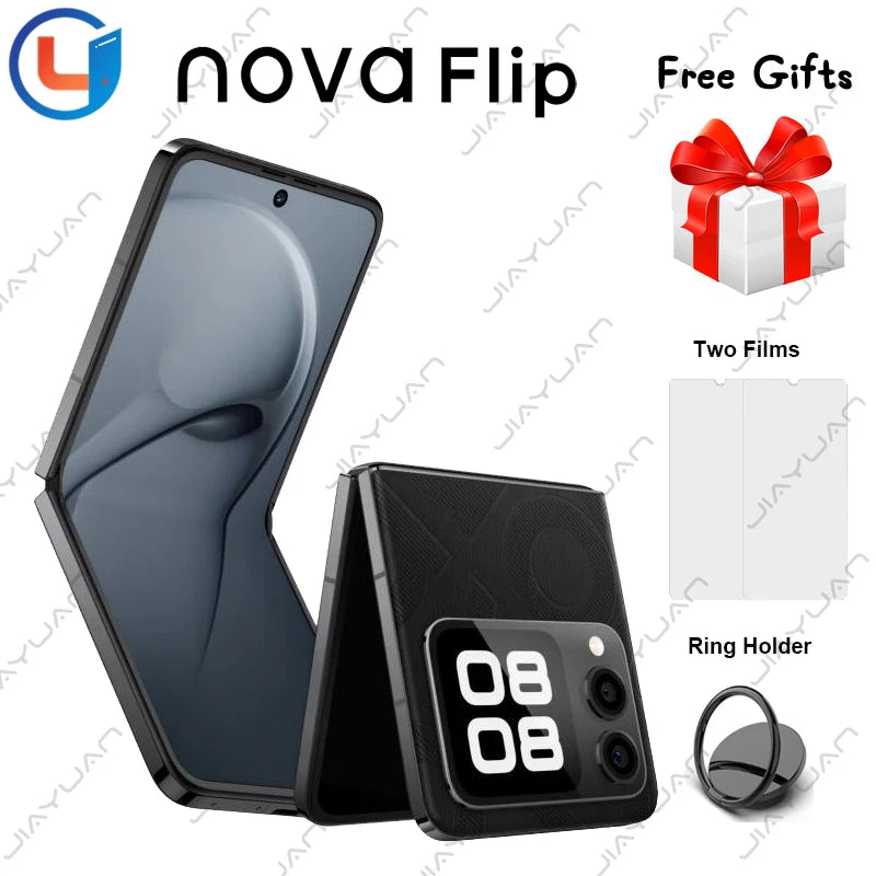 Original Huawei Nova Flip Foldable Smartphone 6.94 Inches 120Hz Screen Harmony OS 4.2 Camera 50MP 66W Wired NFC