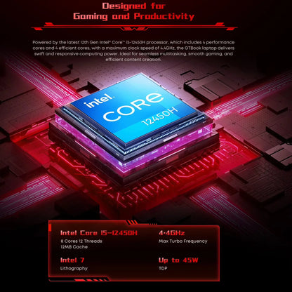 CHUWI GTBook Laptop Windows 11 Pro Intel i5-12450H RTX 3050 15.6 Inch