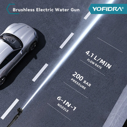 Yofidra 200Bar Cordless Pressure Washer Brushless 21V Car Jet