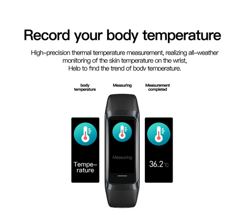 LIGE Amoled Heart Rate Blood Waterproof Smartwatch