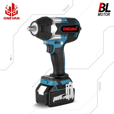 Onevan 1800N.M Torque Brush-less Electric Impact Wrench with 588VF