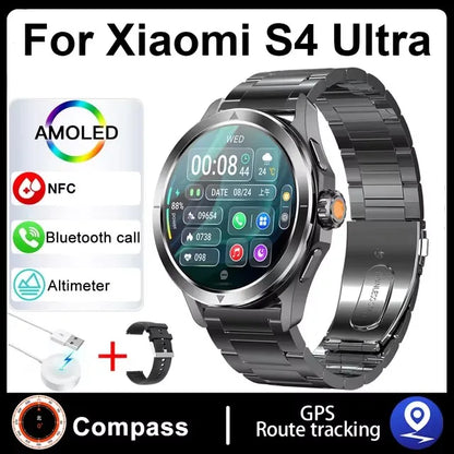 Smartwatch For Xiaomi S4 Ultra 1.53 inch AMOLED NFC GPS Compass Heart rate Tracking