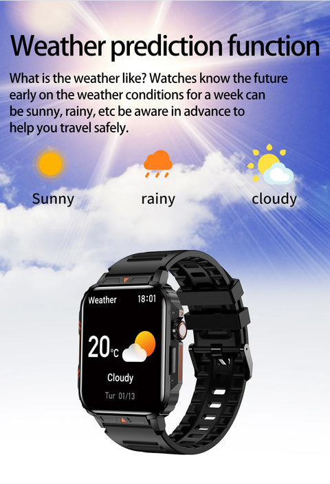 2024 New 1.95" Outdoor Military Smart Watch  For Xiaomi Android