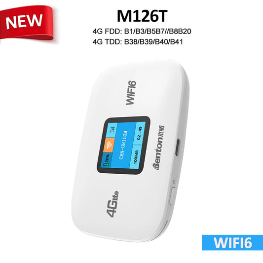 Hotspot Wi-Fi mobile per esterni Benton 4G+ 5G con slot per scheda SIM per Europa, America e Asia