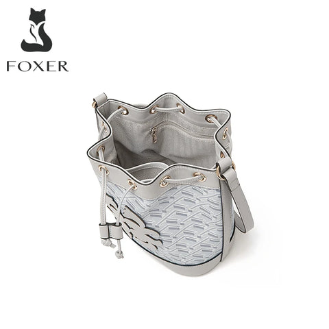 Foxer Brand Monogram Lady PU Leather Shoulder